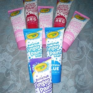 Bath finger paint soaps.